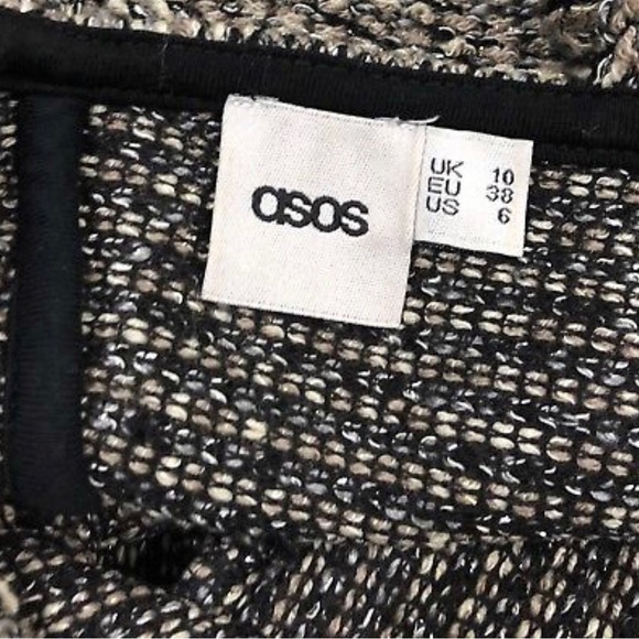 ASOS Size 6 Tweed Caged Open Back Hi Lo Top - Picture 6 of 6